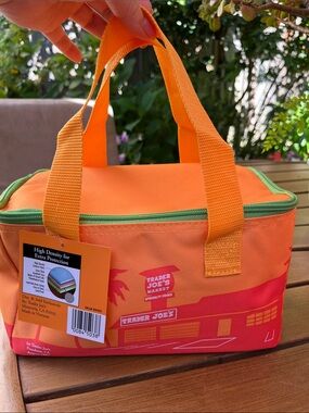 Trader Joe's Orange Mini Tote Bag - Insulated Lunch Bag